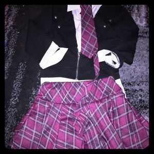 3 piece school girl outfit